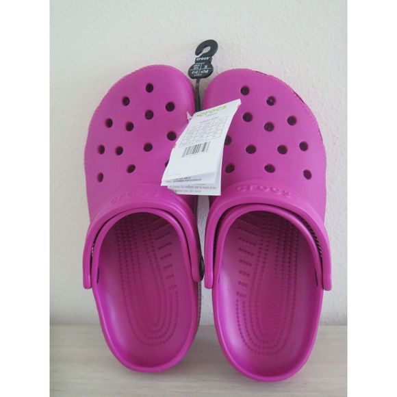 Crocs 10001-6SV Men's Sz 8 Women's Sz 10 Fuchsia Fun Classic Clogs - Picture 1 of 9